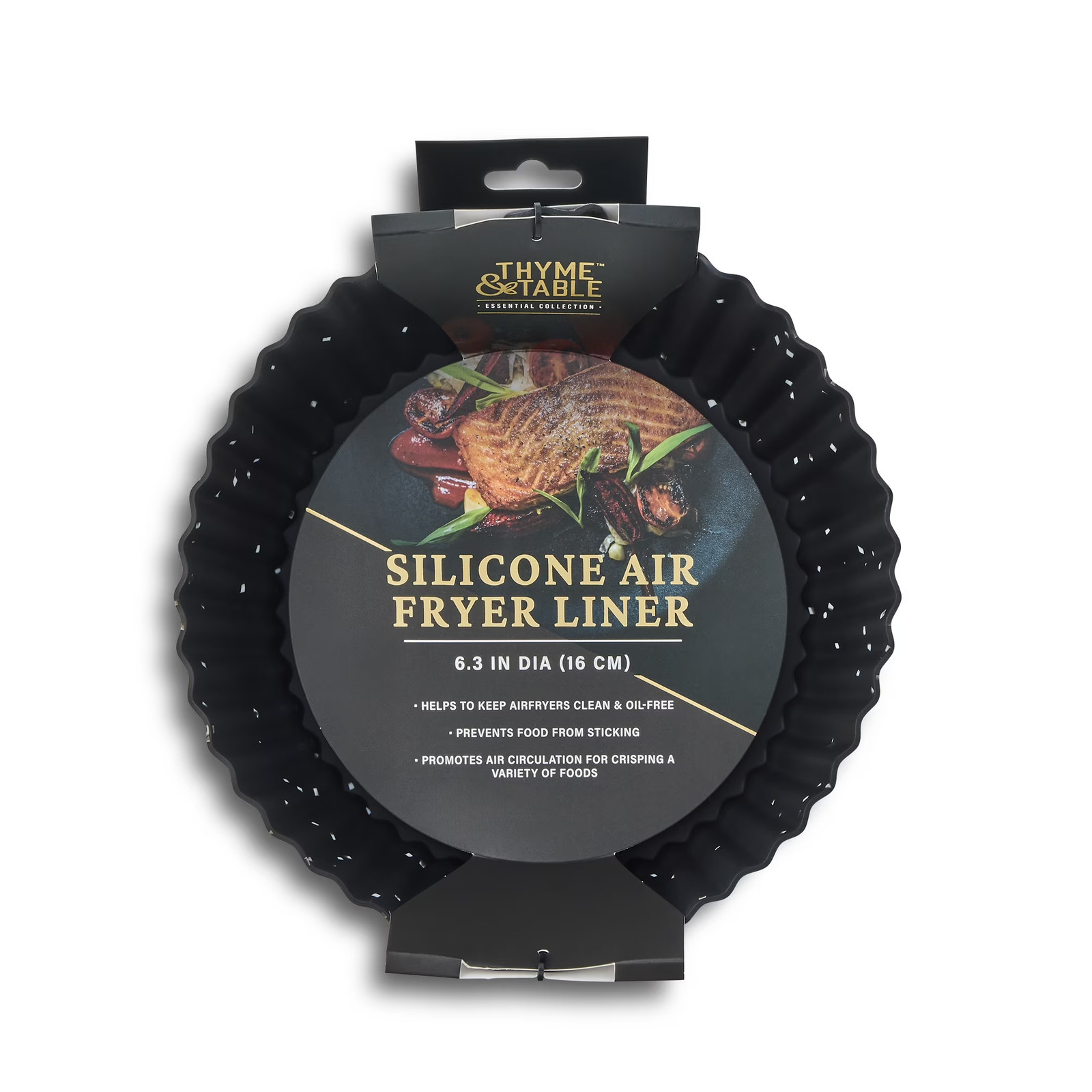 6.3″ round Silicone Air Fryer Liner, 1 Count per Pack