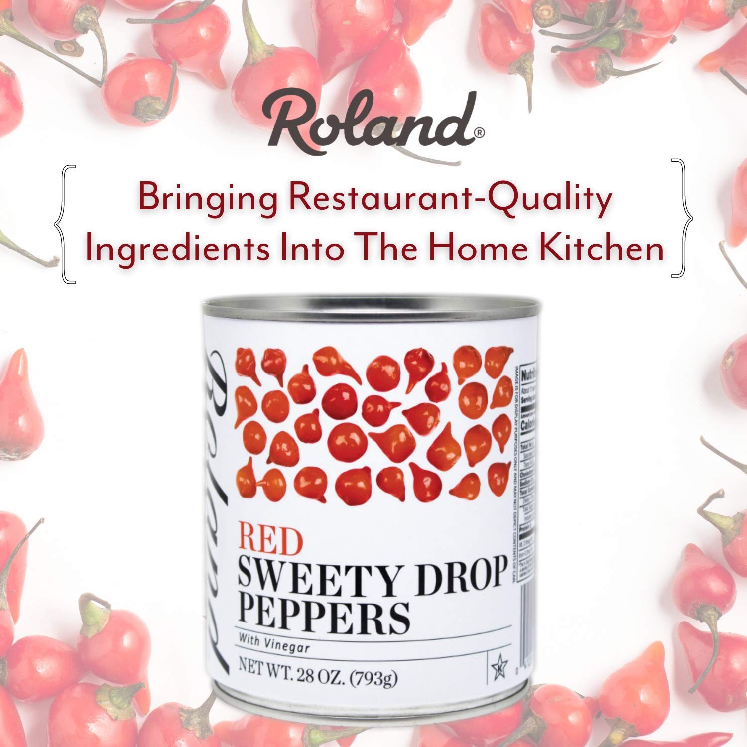 Roland Foods Red Sweety Drop 28 Ounce (Pack of 1), Orange To Dark