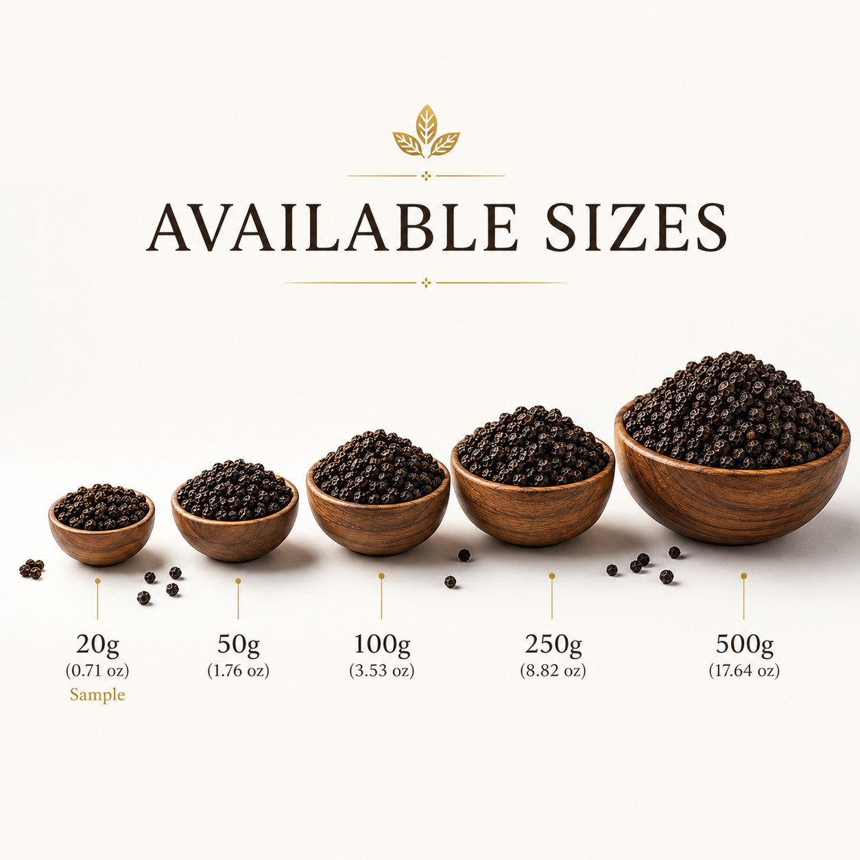 Premium Ceylon Black Pepper Whole Peppercorns Handmade Sri Lankan Spice
