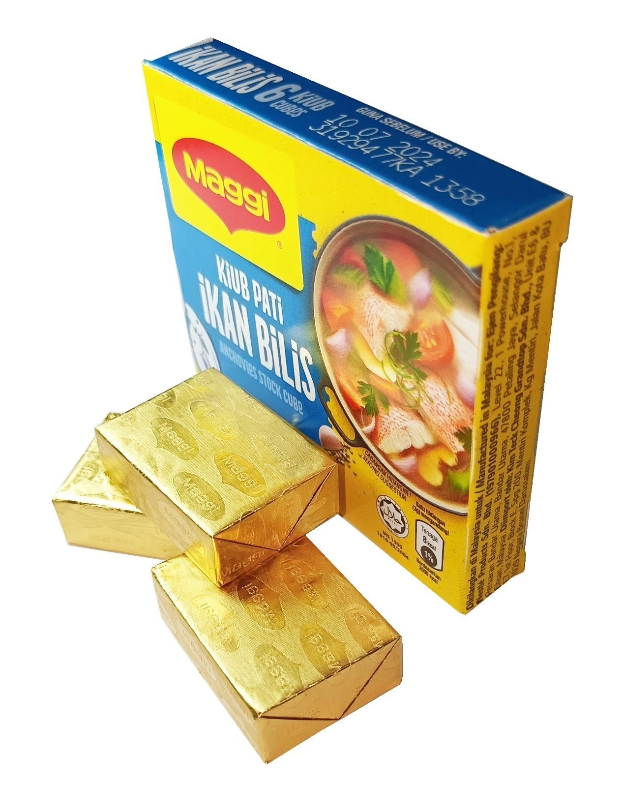 MAGGI Anchovies (Ikan Bilis) Stock Cube 60g x 3 Packs (180g) – FREE Shipping