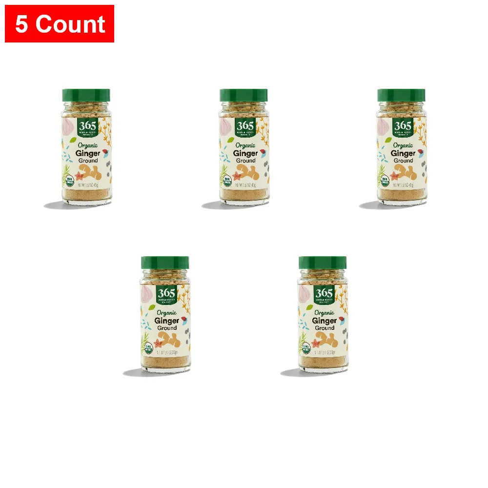 365 By WFM, Organic Ginger Ground, 1.52 Ounce – 5 Count