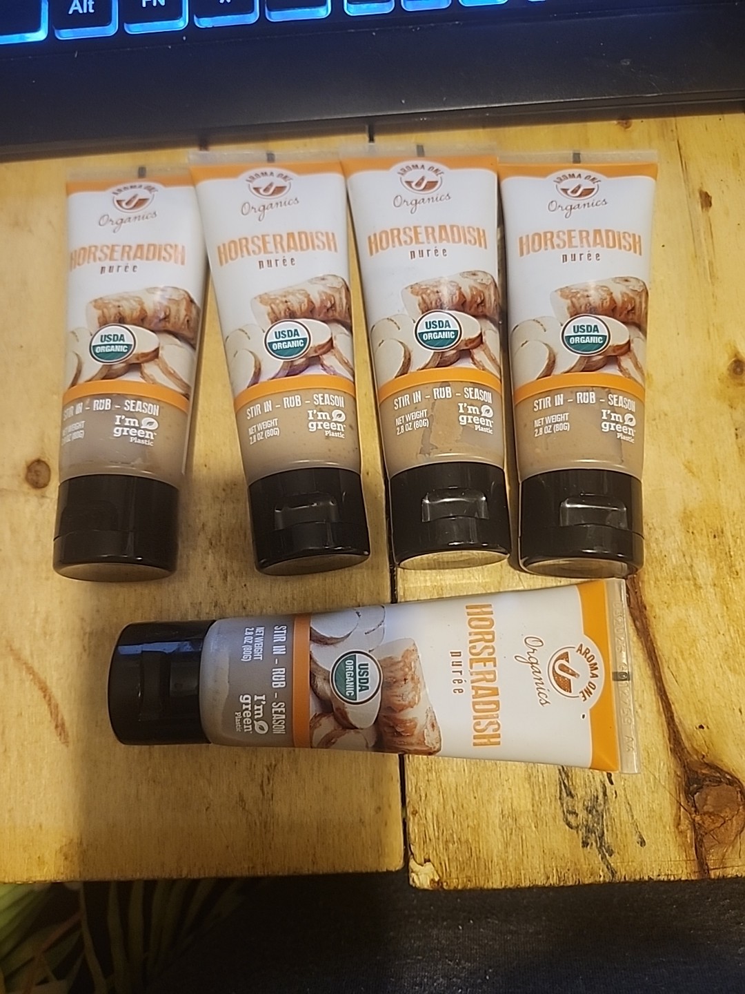 5‑Pack Aroma One Organic Horseradish Purée 2.8 oz | Bulk Lot | Exp 03/2026