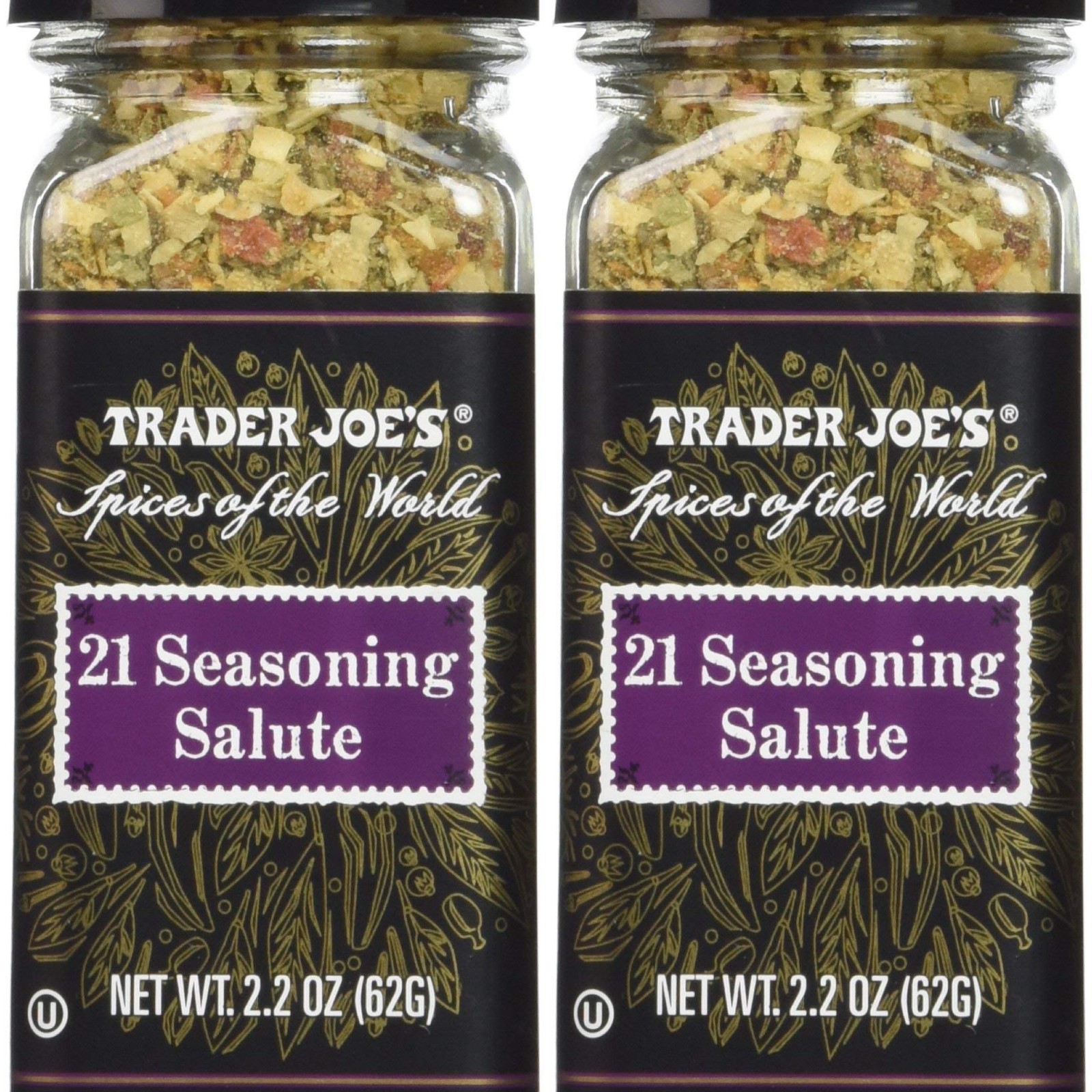 4 X Trader Joe’s Spices of the World 21 Seasoning Salute 2.2 oz ea Salt Free