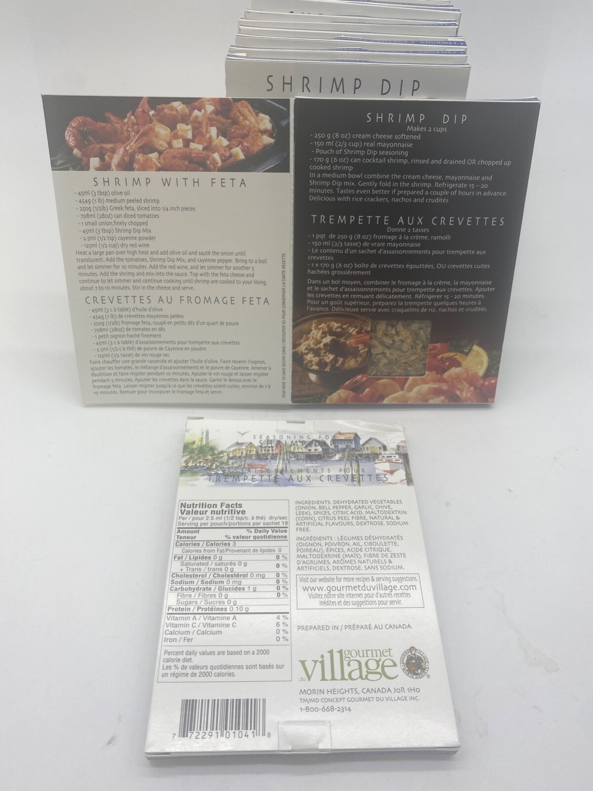 GOURMET DU VILLAGE, FRENCH GOURMET SHRIMP DIP SEASONING MIXES, 10 Units