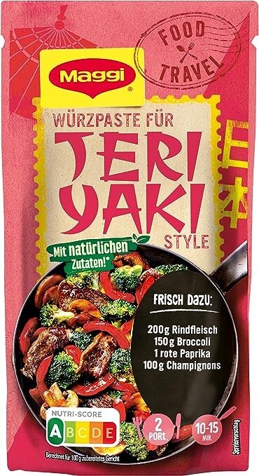 3 x MAGGI Teriyaki Style seasoning paste (No preservatives, vegetarian) New
