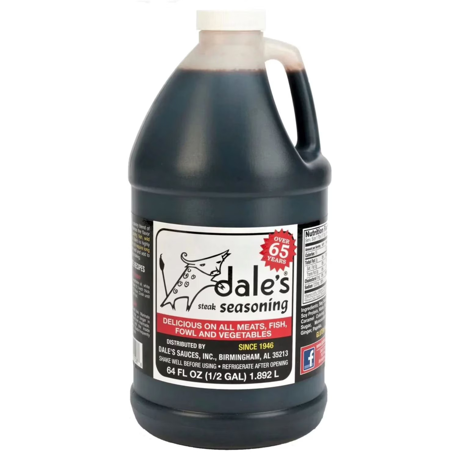 Dale’s Steak Seasoning Marinade, 64 fl. oz. – Gluten-Free All-Purpose Meat & Veg