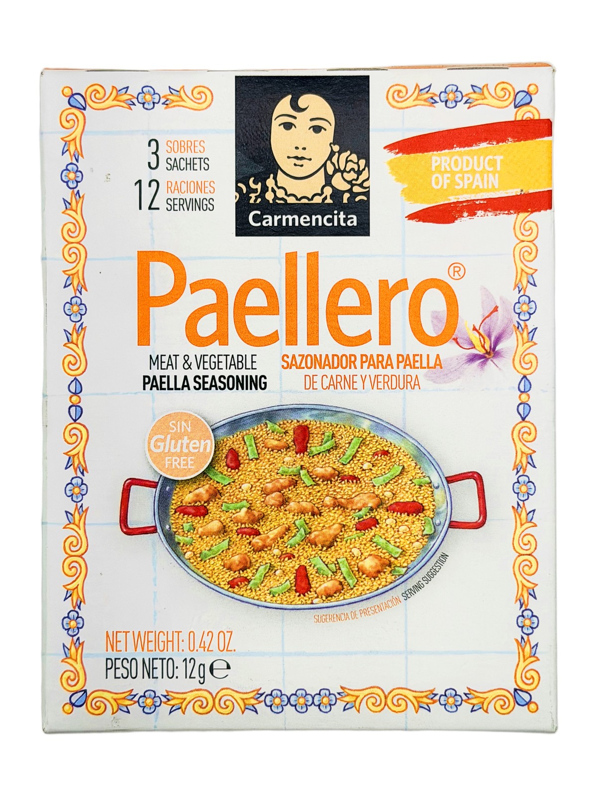 Paellero Paella Valenciana Seasoning with Saffron Carmencita Paella