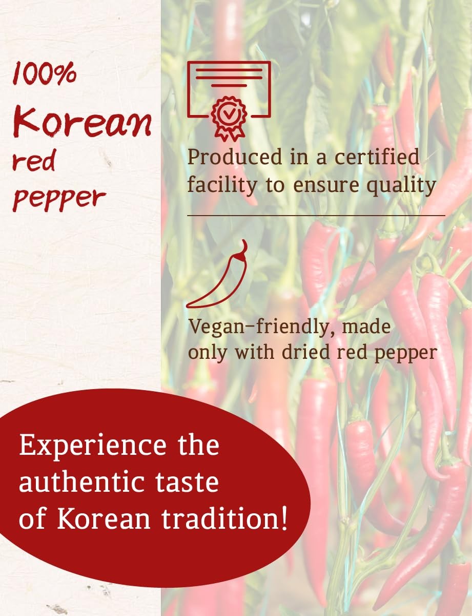 NICE WITCH’S 100% Natural Dried Red Pepper Flakes 500g 1.1 lb – Perfect for K…