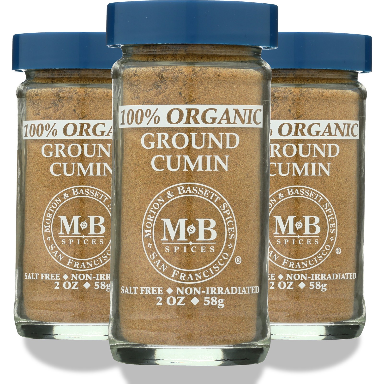 Organic Ground Cumin Morton & Bassett 2 Oz Spice 3 Pack
