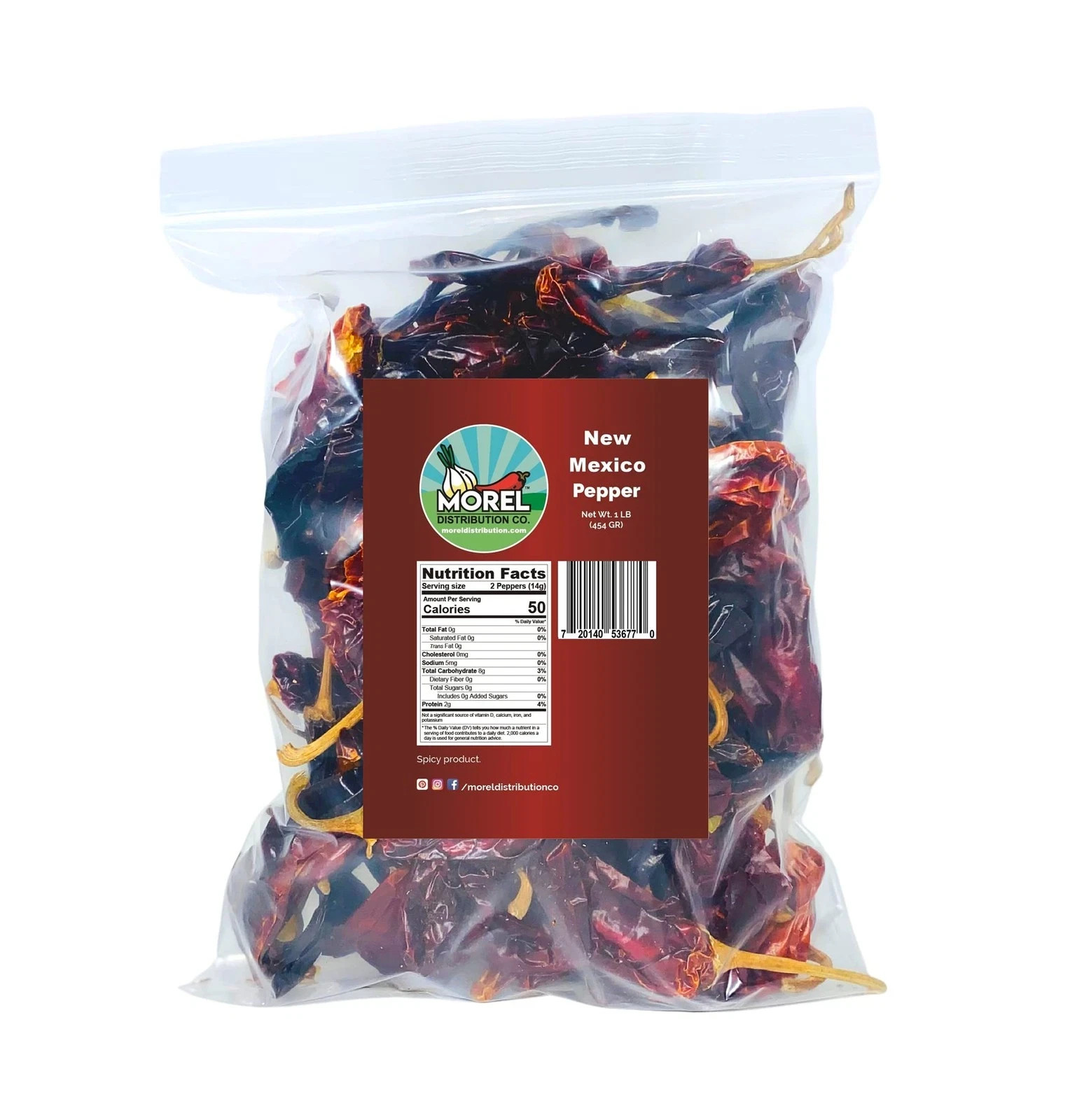 Dried Hatch New Mexico Chile Pepper, Red Chili Pods, 4 oz, 8 oz, and 1 lb 1 LB
