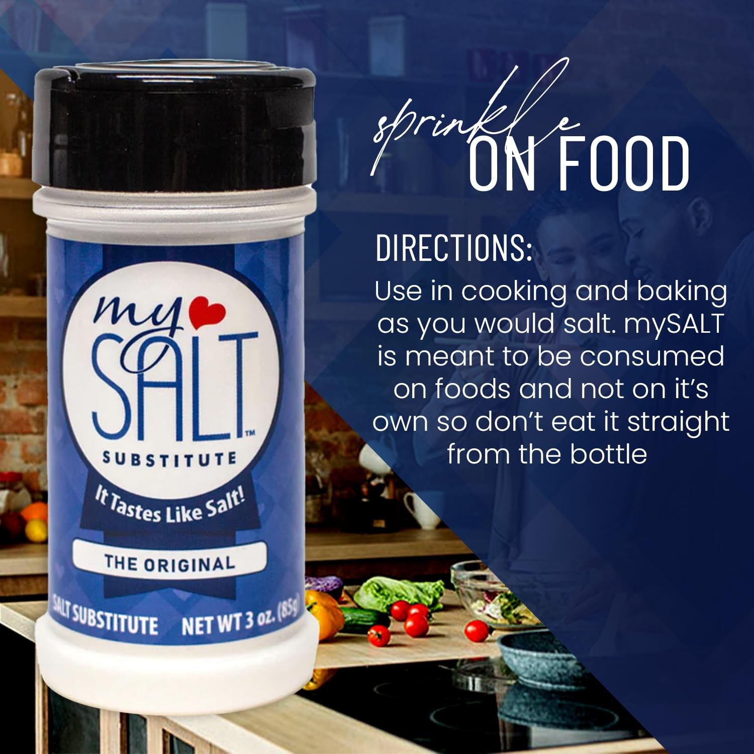 MySALT – Tastes Like Salt, Not a Substitute – Sodium-Free 3 Ounce (Pack of 1)