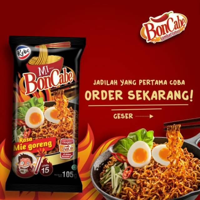 Bon Cabe Fried Noodle Flavor Level 15 105g Indonesian Product