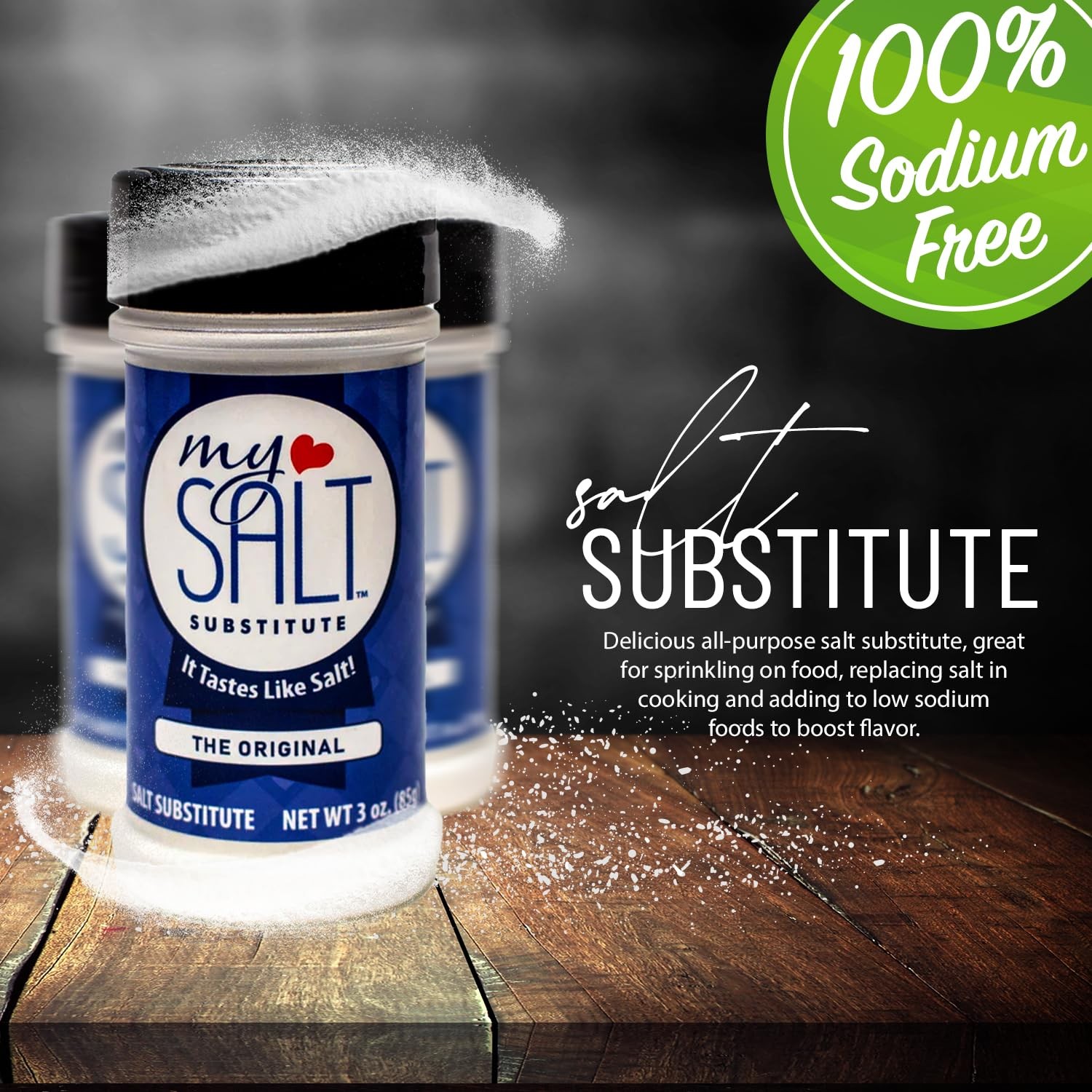 MySALT – Tastes Like Salt, Not a Substitute – Sodium-Free 3 Ounce (Pack of 1)