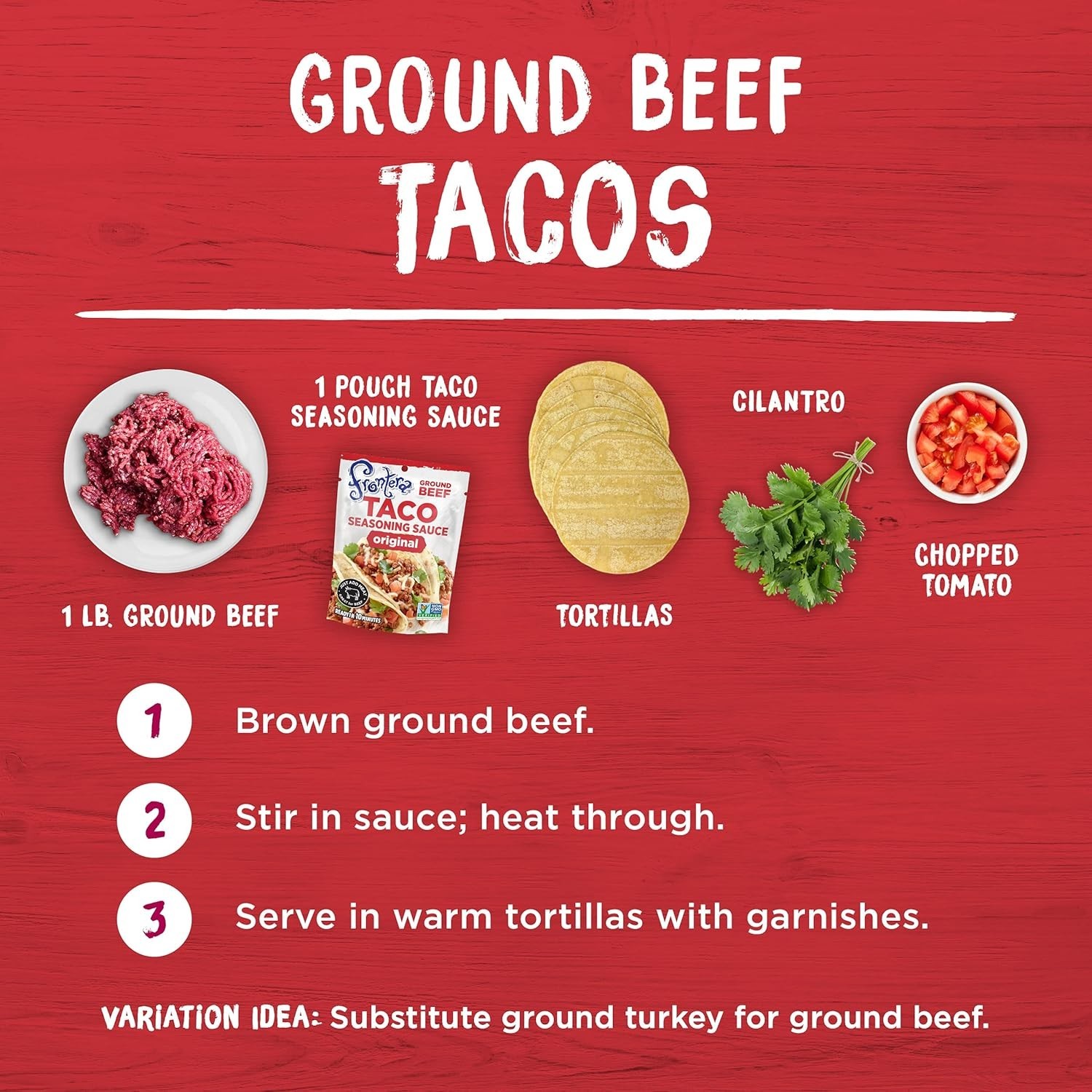 Frontera Original Ground Beef Seasoning Taco Sauce, 8 oz. (Pack of 1)