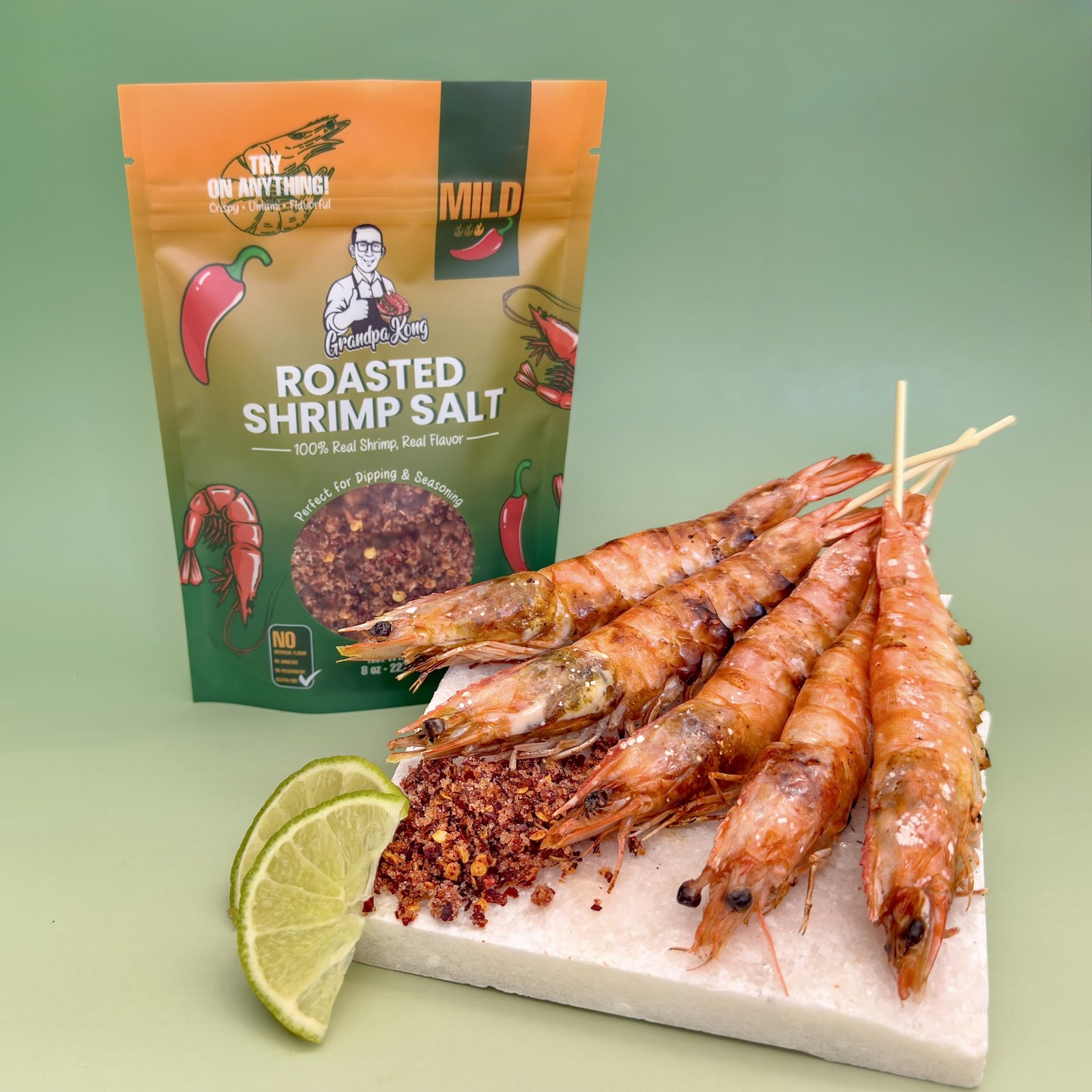 GrandpaKong Roasted Shrimp & Chili Salt (MILD) – All-Purpose Crunchy Seafood …