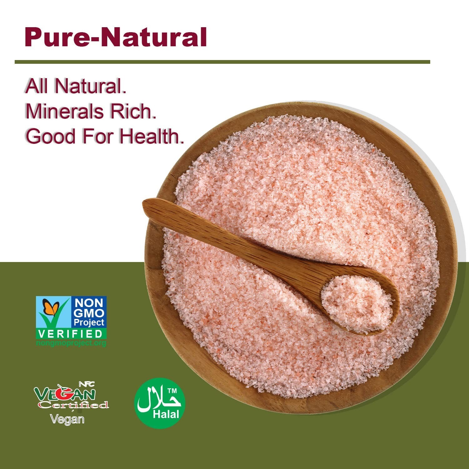 Organic Pink Himalayan Salt – Fine Grain, 5 lbs, Vegan, Kosher, Non-GMO, 84 Mine