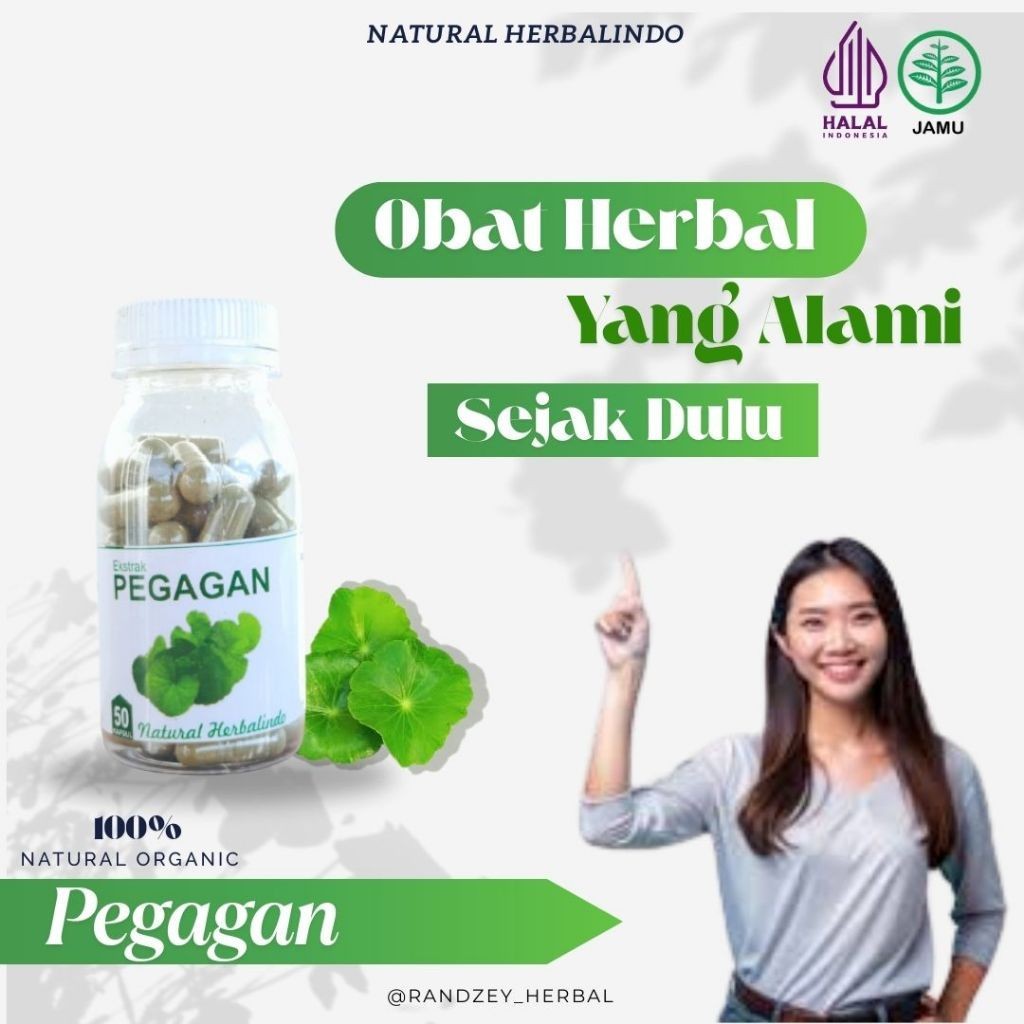 Pegagan (Centella) Herbal Capsules 50pcs Indonesia Natural
