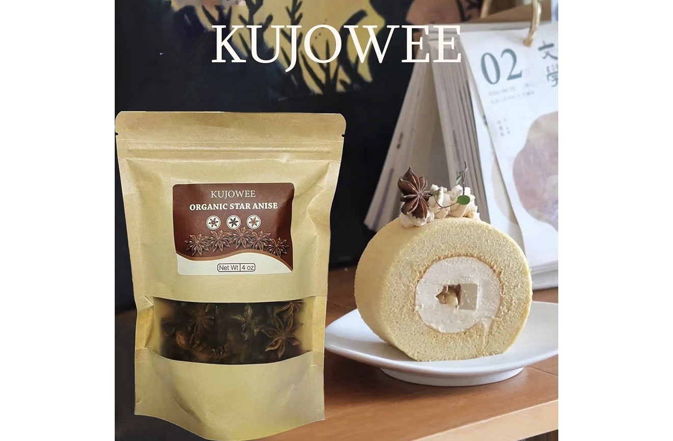 KUJOWEE Organic Star Anise Single Spice Pantry Item, Organic Star Anise 4 oz