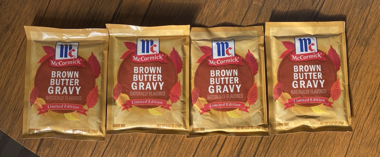 Limited Edition McCormick Brown Butter Gravy Mix 0.87oz. Lot Of 5 Packages