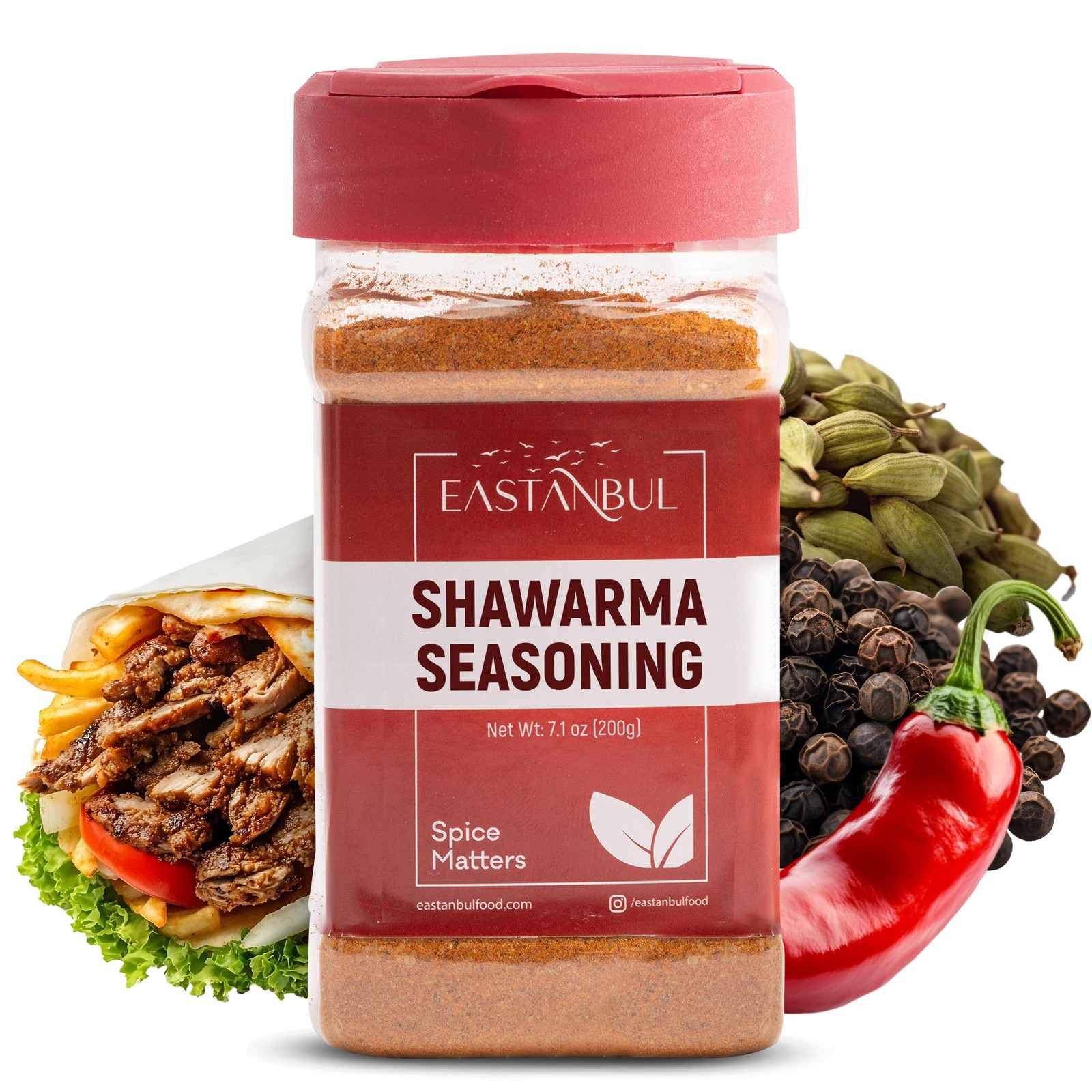 Shawarma Seasoning, 7.1oz, Shawarma Spice Blend, All-in-One Baharat Spice Ble…