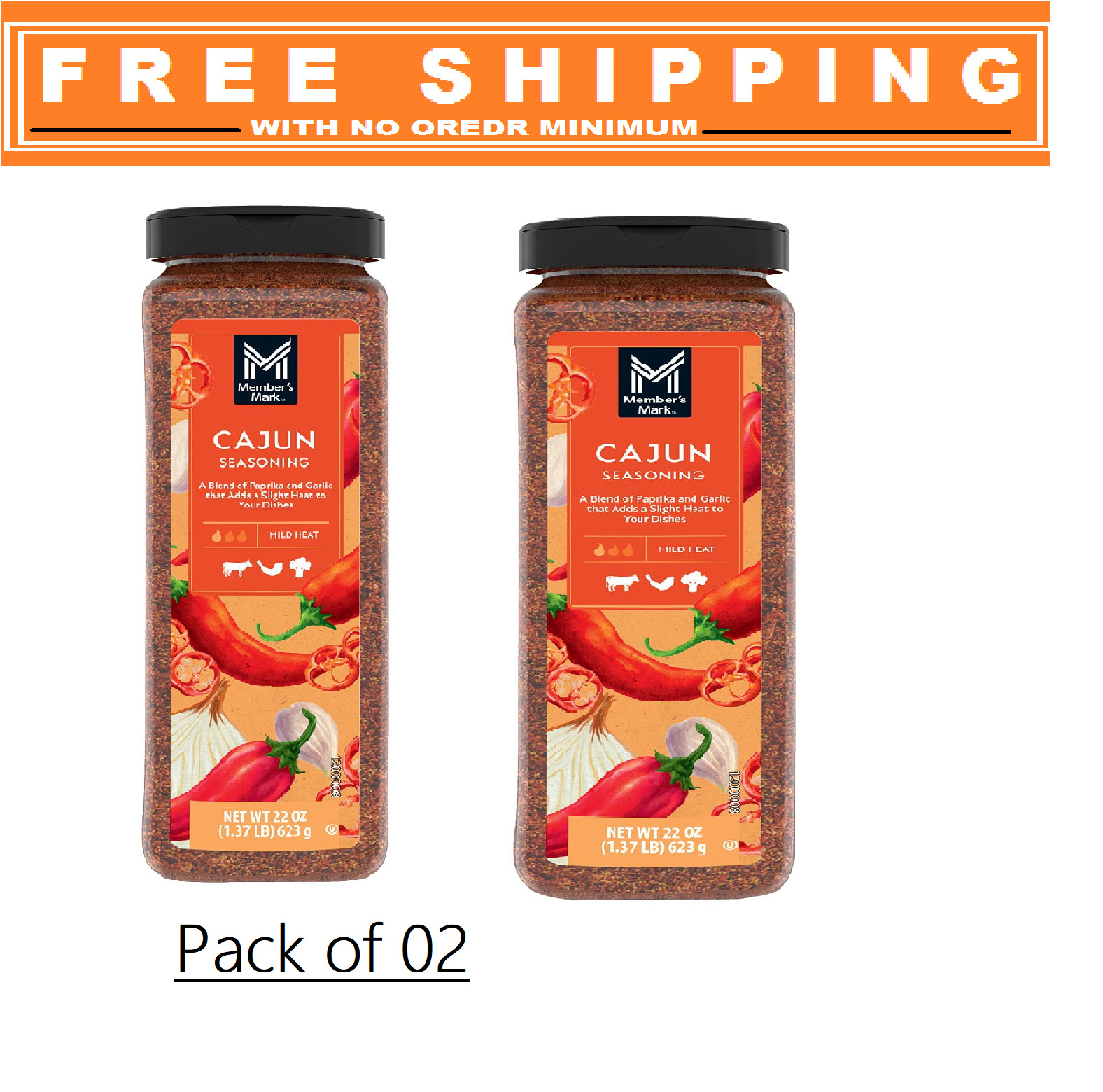 Member’s Mark Cajun Seasoning, 22 oz. (Pack of 02)