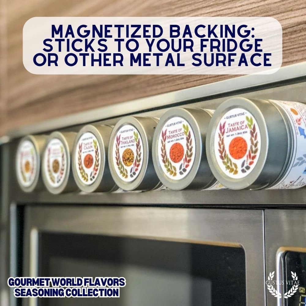 Artisanal Spice Blends | Non GMO Verified | 6 Magnetic Tins