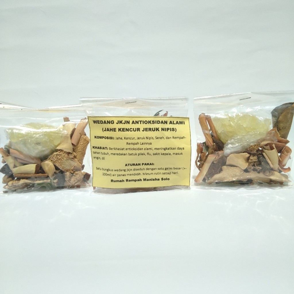 Indonesian Herbal Spice Drink Mix JKJN Ginger Kencur Lime 50g