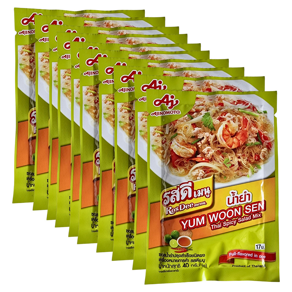 Rosdee Seasoning Powder Spicy Salad Thai Spice Cooking Food Yum Woon Sen 40g x10