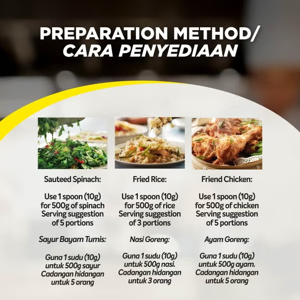 MAGGI Cukup Rasa 500G– All-in-One Seasoning – HALAL–Malaysian Cooking Essential