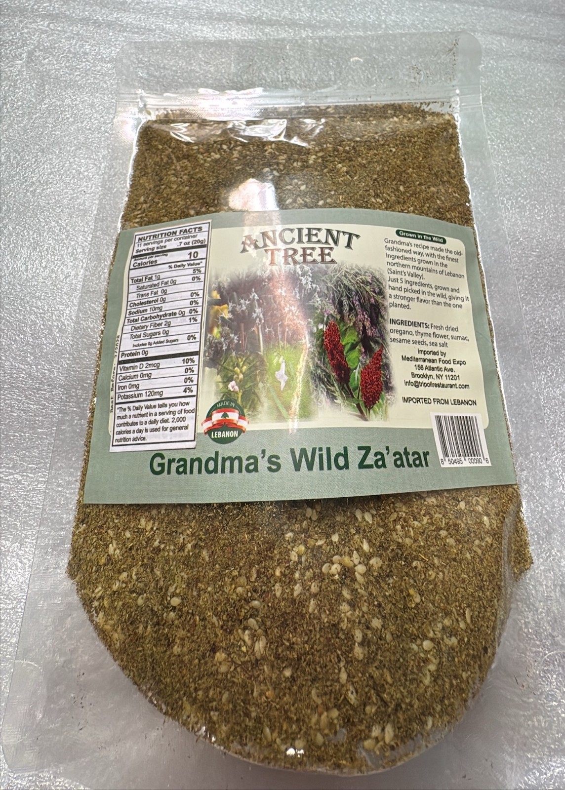 Ancient Tree Grandma’s Wild Za’atar 8 oz, Middle Eastern Zaatar Powder, Lebanon