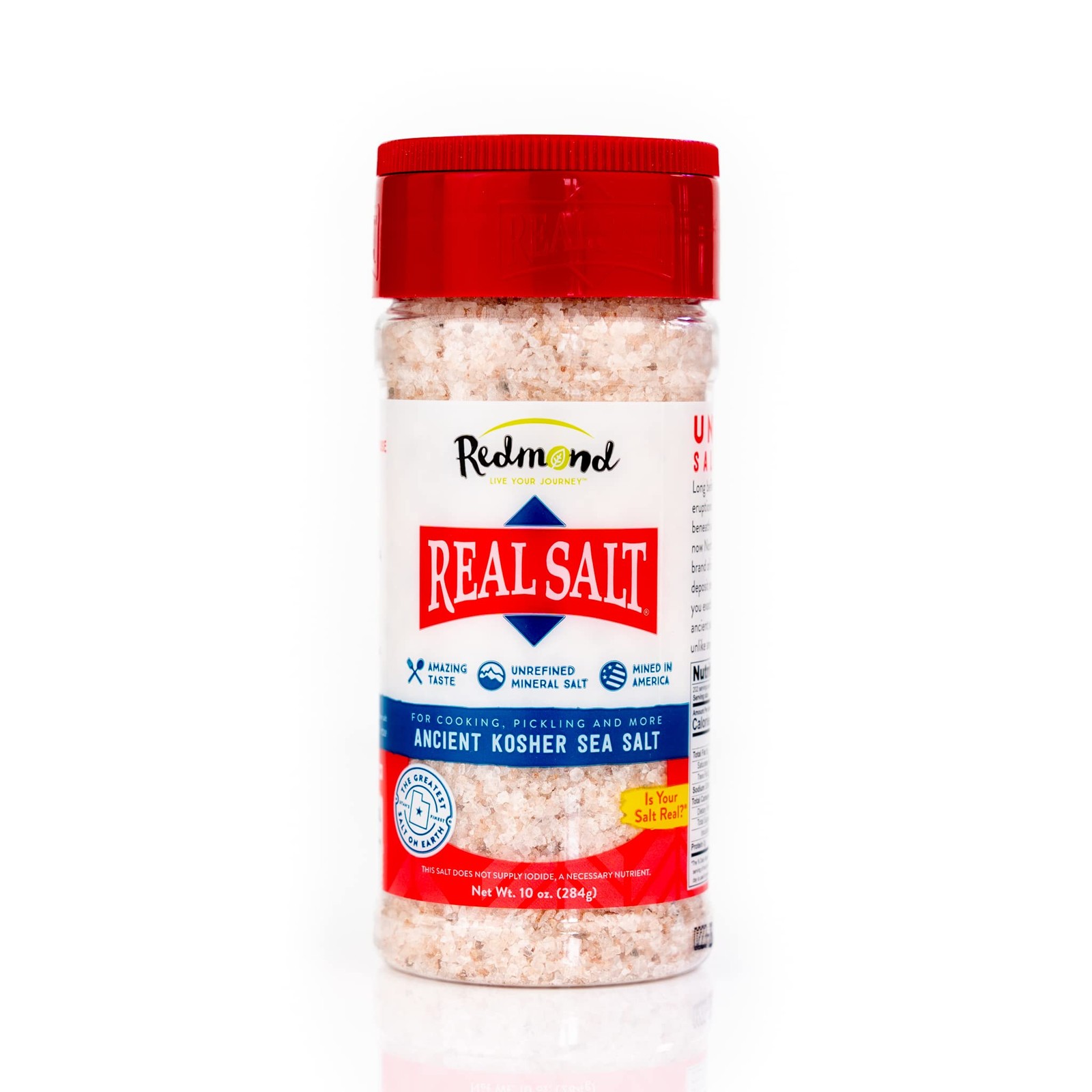 Real Sea Salt – Natural Unrefined Gluten Free Kosher, 10 Ounce Shaker