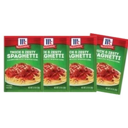 ( 4 Pack ) McCormick Thick And Zesty Spaghetti Sauce Seasoning Mix 1.37 Oz