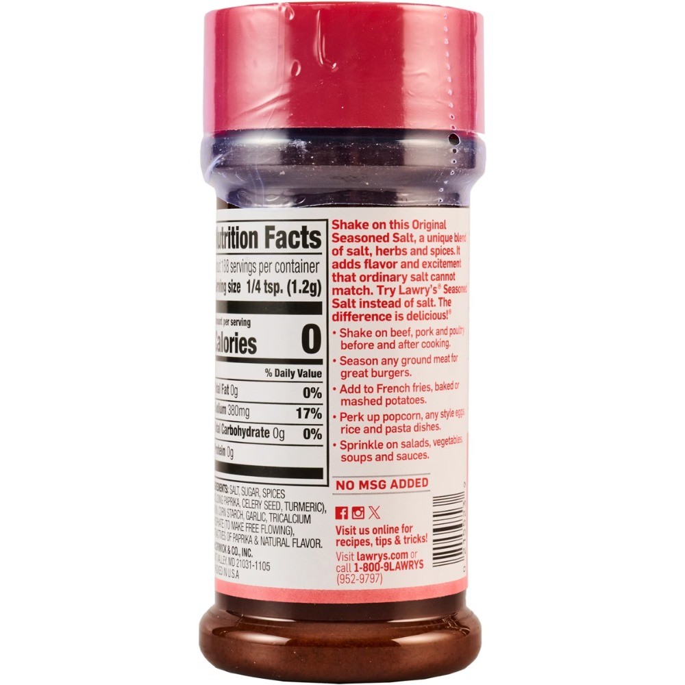 Lawry’s Seasoned Salt – 8oz