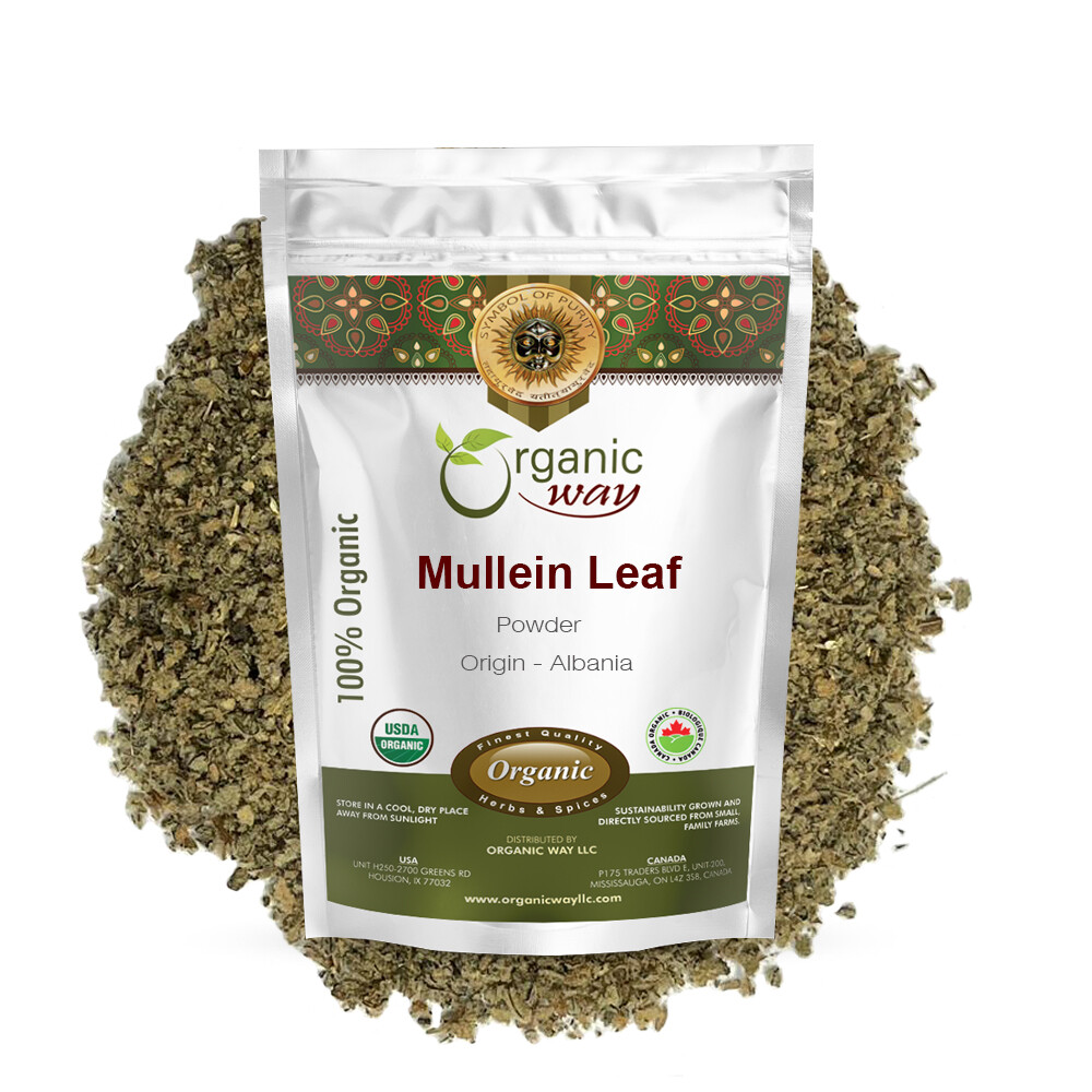 Organic Way Mullein Leaf Powder – Organic, Kosher & USDA Certified