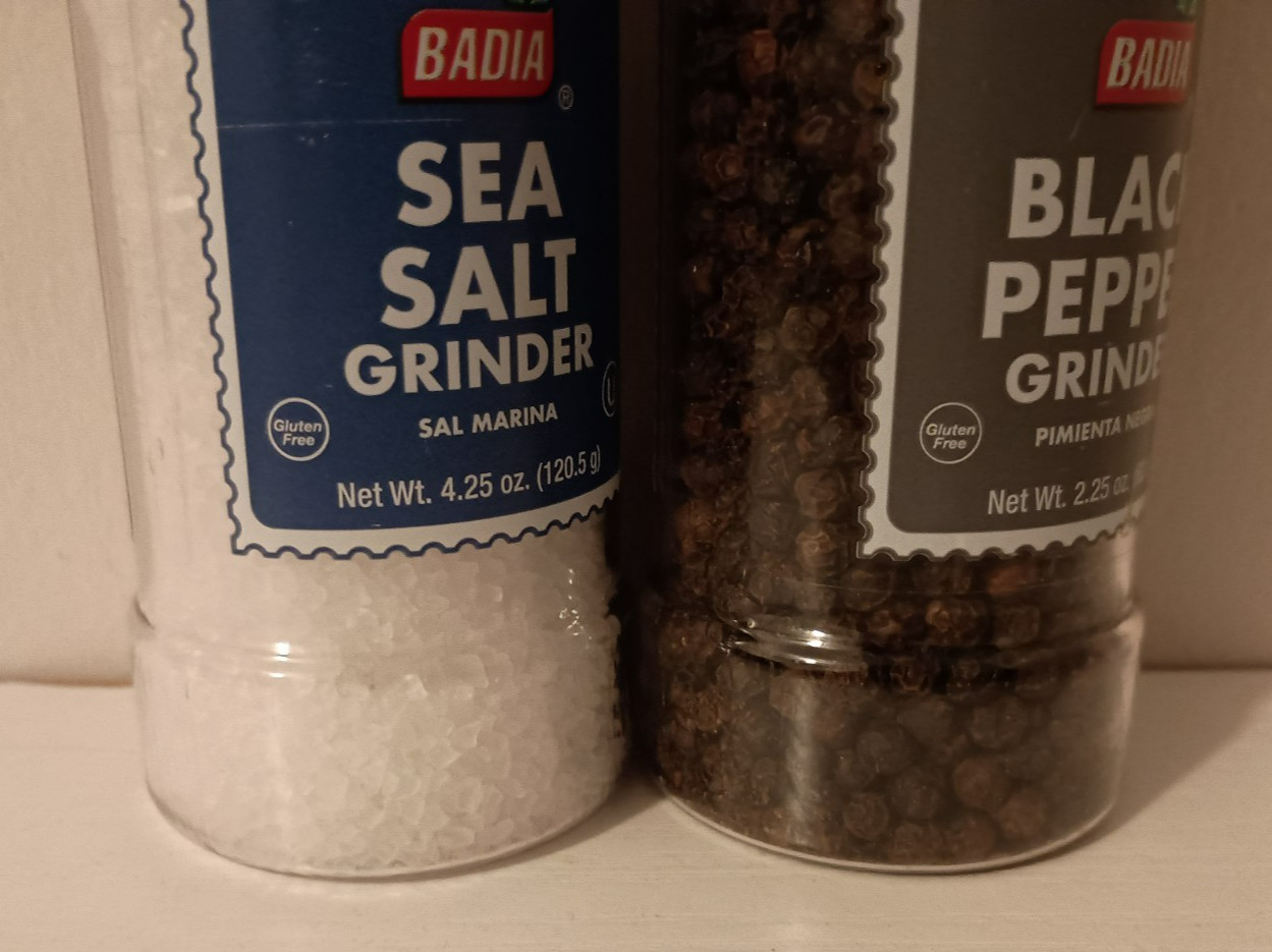 Badia® Sea Salt & Black Pepper Grinder Set Kosher & Gluten Free