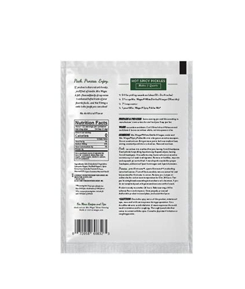 Hot Spicy Pickles Quick Process Mix, Simple-To-Use, Flavorful Spice, Easy Way to