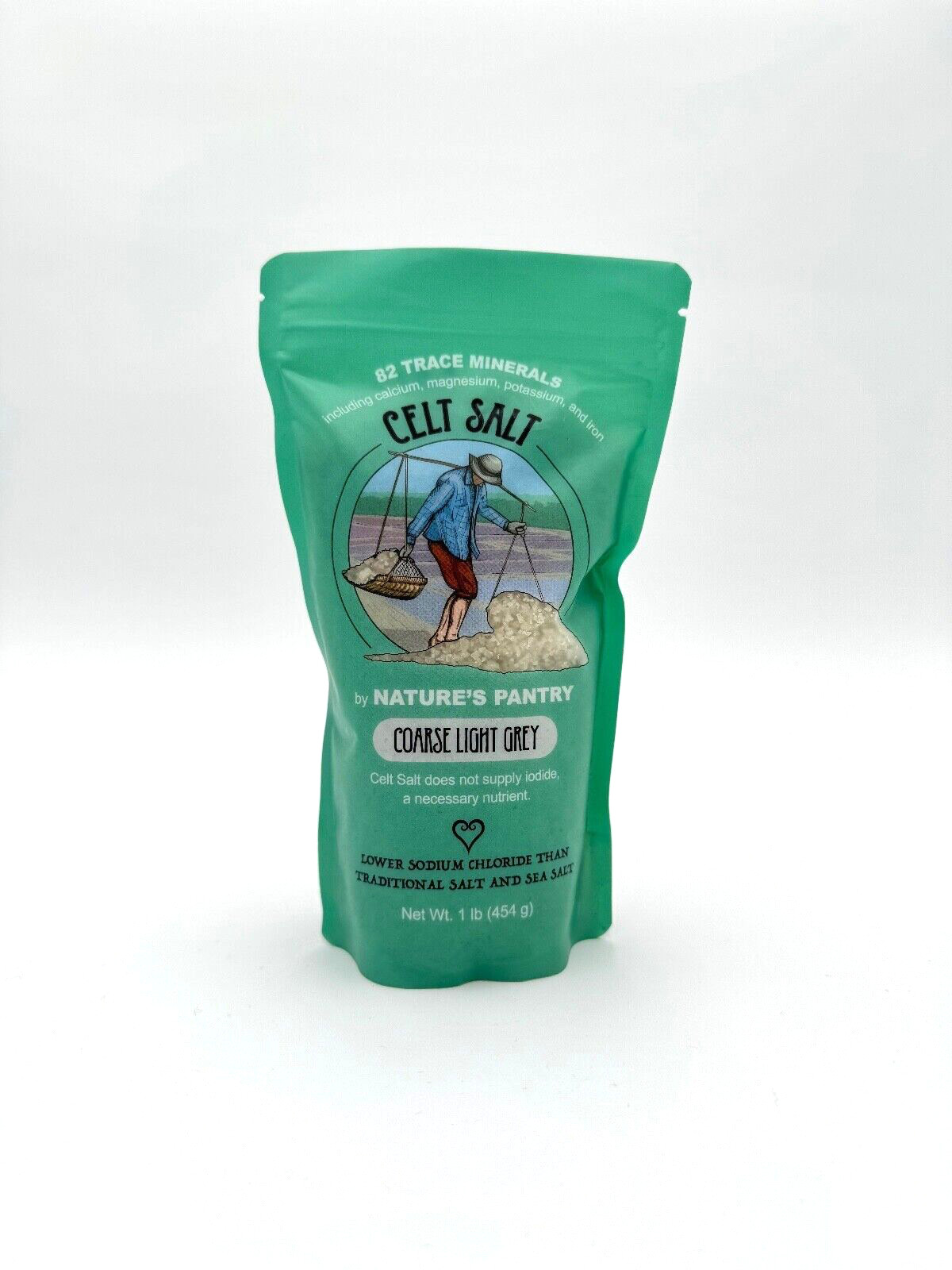 Celtic Sea Salt- Coarse Light Grey 1/2 lb Resealable Bag Celt Salt FREE SHIPPING
