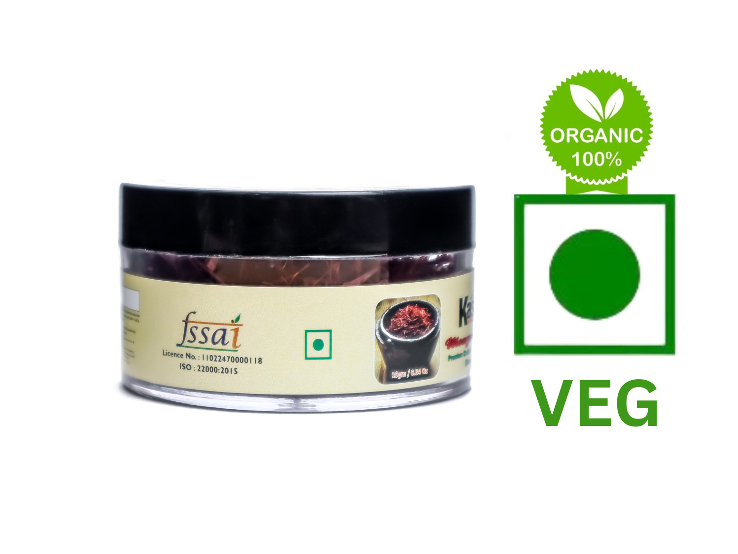 A+Grade Premium Quality Red Kashmiri Saffron Original Pure 10Gm Kesar Spice Box.