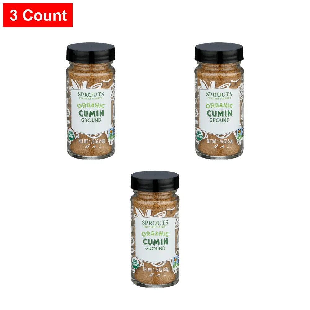 Sprouts Organic Cumin Seed Ground Spice 1.76 oz – 3 Count