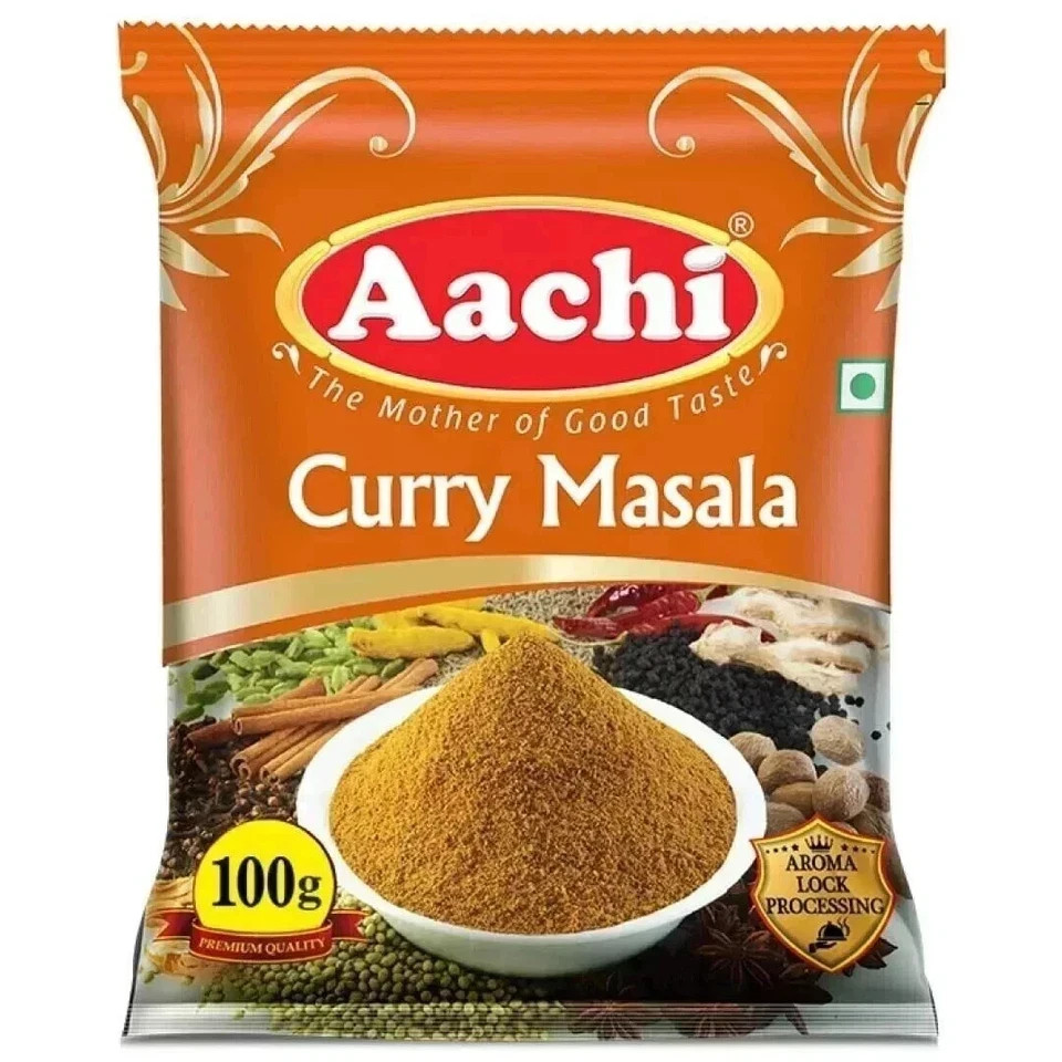 Aachi Curry Masala Powder Pouch, 100g Free shipping world wide