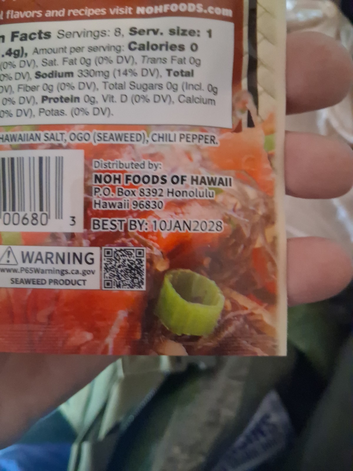 NOH INC Hawaiian Poke Mix 0.4 oz / 11.2g BB 01/10/2028