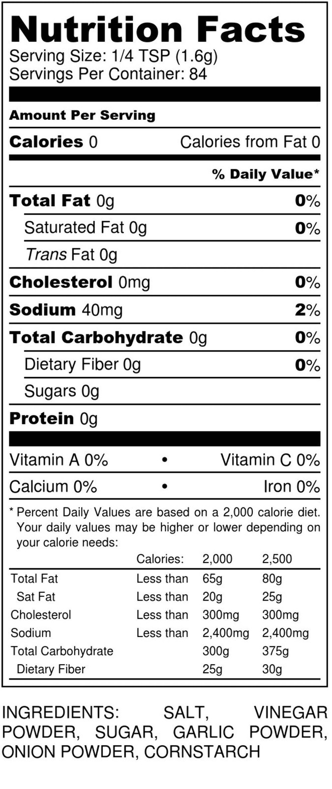 British Sea Salt & Vinegar Popcorn Seasoning