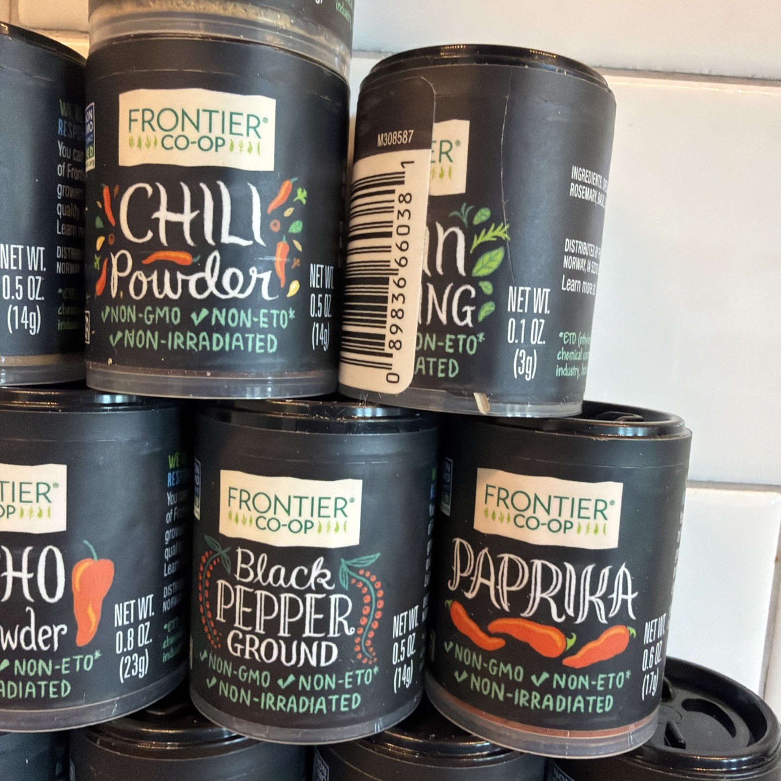 19 Assorted Frontier Co-Op Herb Spice Minis Pack Non-GMO Non-ETO Non-Irradiated