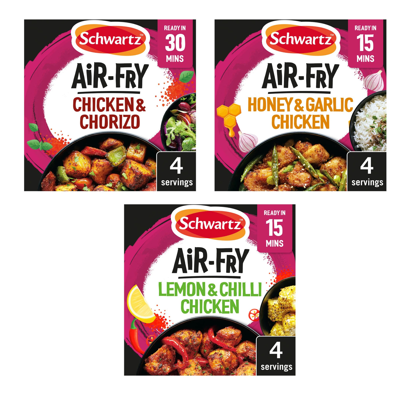 Schwartz Air Fry Chicken Recipe Mix Bundle PACK OF 3