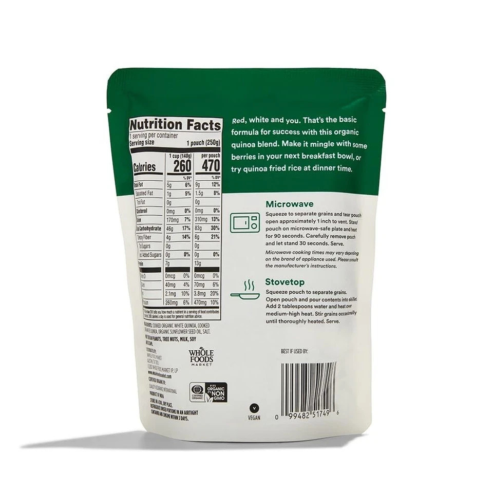365 Whole Foods Market, Organic Quinoa Red And White 90 Second 8.8 oz
