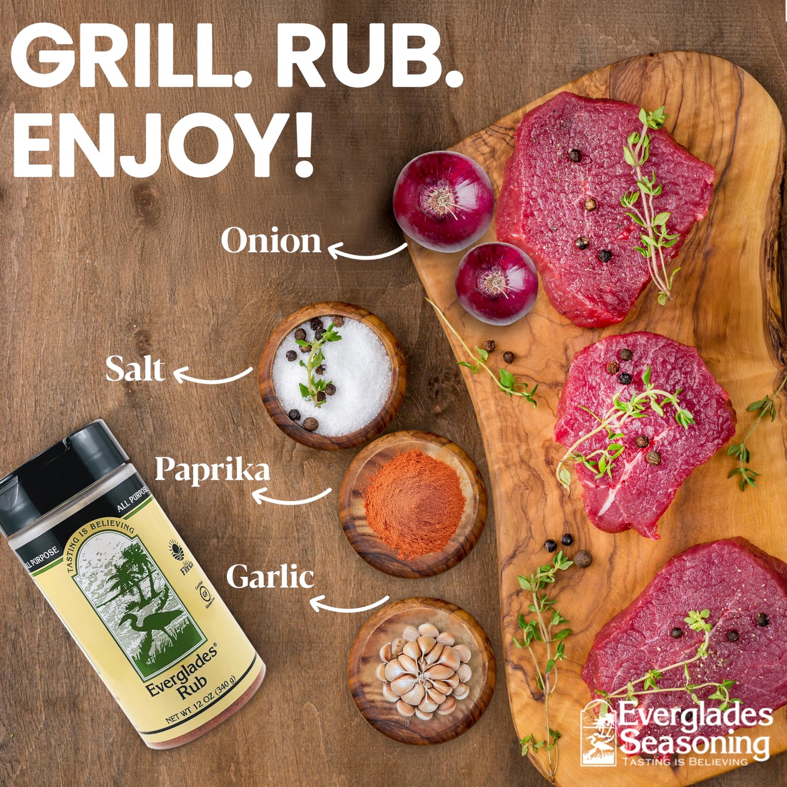 Rub Seasoning – Sweet & Spicy Blend for Pork, Beef, Poultry & Wild Game – Dry…