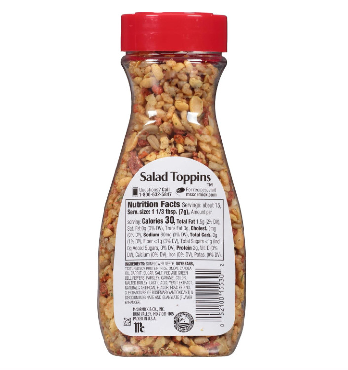 McCormick Salad Toppins Crunchy & Flavorful, 3.75 oz