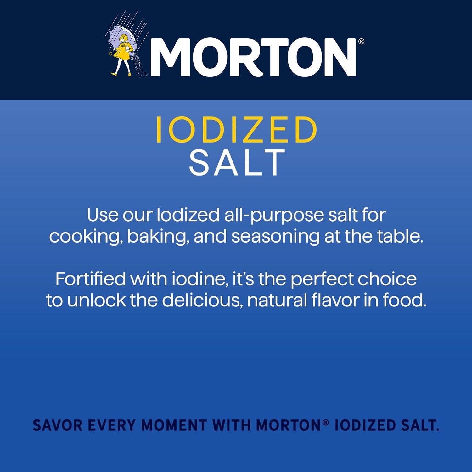 Iodized Salt, All-Purpose, (26 oz), 2-Pack – All-Purpose, Perfect for Cooking &