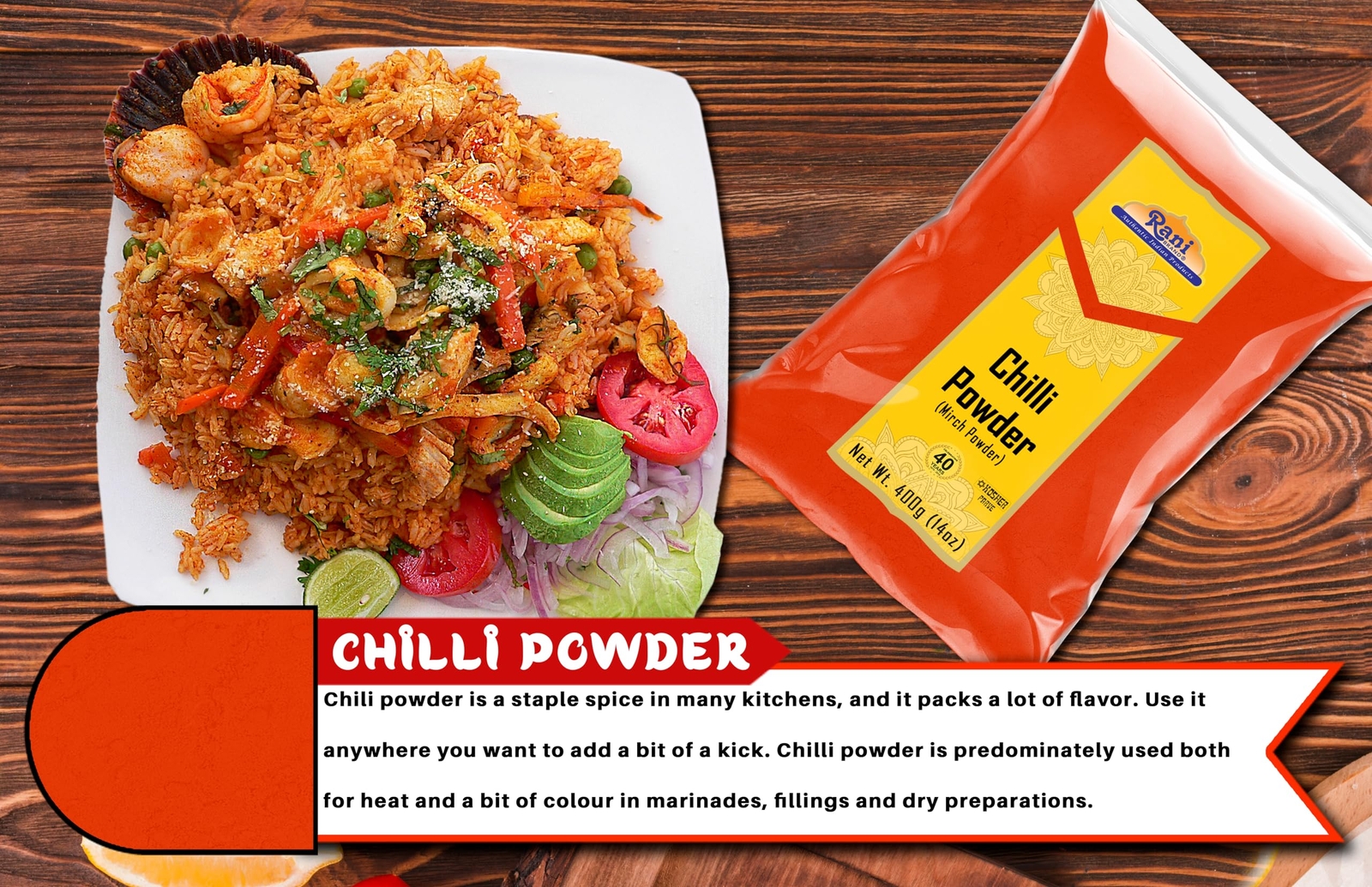 Rani Chilli Powder (Mirchi) Ground Indian Spice 14oz (400g)