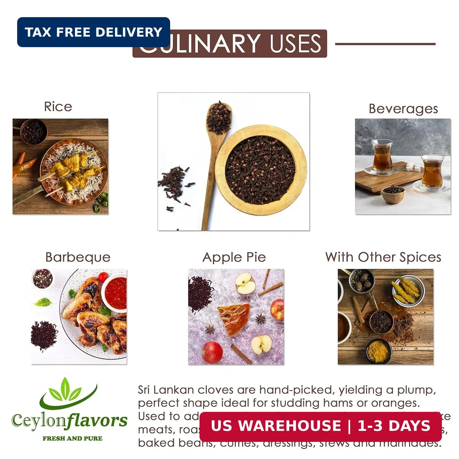Ceylon Flavors Fresh and Pure Hand Picked USDA Certified Premuim Grade Organic W
